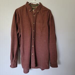 Field N Forest Flannel Shirt Mens 2XL Brown 100% Cotton Front Pocket Button Up
